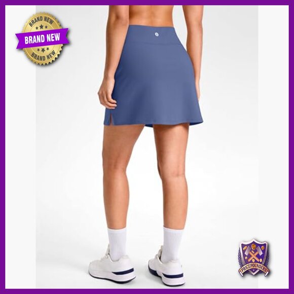 High Waisted Athletic Skort with 3 Pockets, 14" or 16" Length - Picture 2 of 6